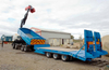 HINO 700 FY Tipper truck with loader crane and lowboy trailer