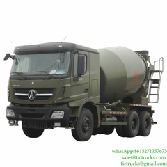 BeiBen 6x4 Transit Cement Mixer Truck Euro 3, 5-6