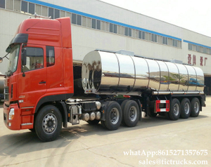 Ammonium Nitrate Stainless Steel Tank Truck Trailer 27-33m3 for Sale