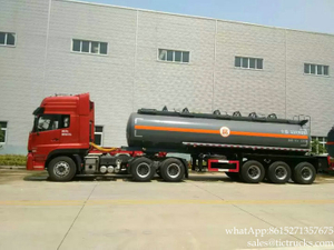 NaOH Sodium Hydroxide Tank Trailer 190000L-30000L Caustic Soda Round Dishhead Truck Trailer