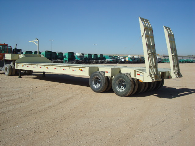 110 Tons Rigid Bogie Axles Low Bed Trailer Semi-trailer Tandem Pendel