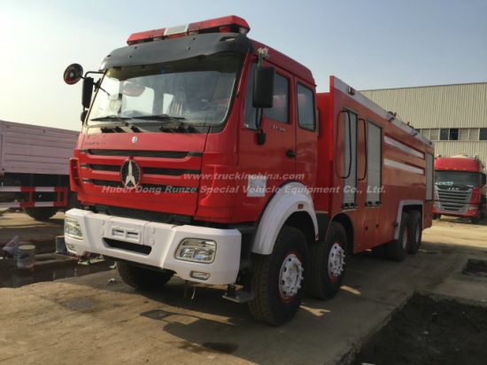 Wholesale Beiben 3138 8X4 Water Foam Fire Truck Water Tank 9000L Foam