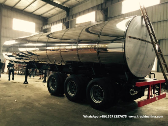 Isolated Tanker Trailer for Carrying Asphalt in Hot Emulsion Molten Sulfur (3 BPW Axles)