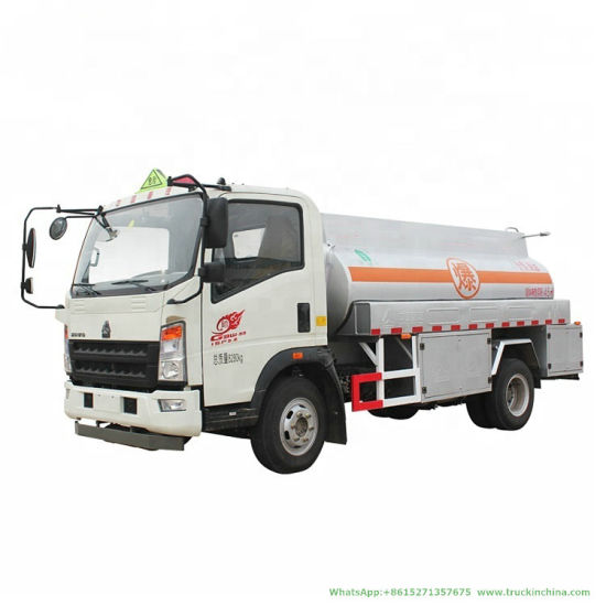 5000 Liters HOWO Fuel Tanker (LHD, RHD Right Hand Drive Diesel Delivery Refueling Truck 1500 -2000Gallon)