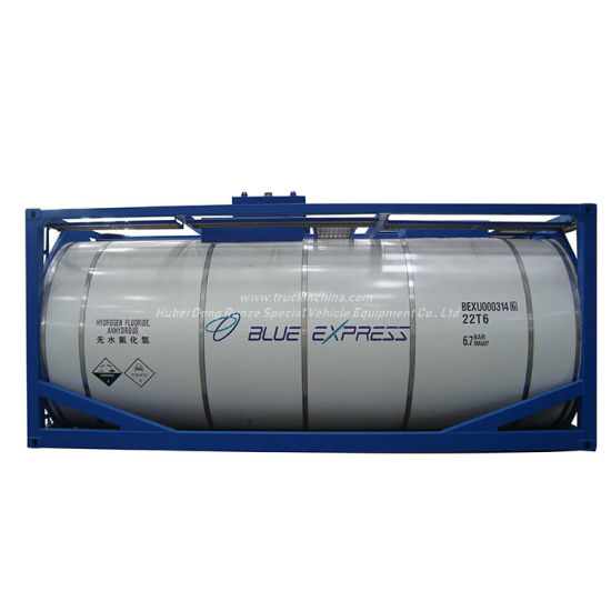 20FT Ahf Tank Container 22t6 (Anhydrous Hydrogen Fluoride ISOTank) for Road Transport Un1052