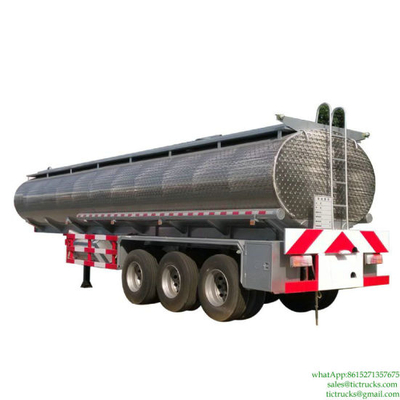 Stainless Steel Tank Trailer 45kl, 48, 000L for Diesel, Oil, Gasoline, Kerosene Transport with 3 Axles