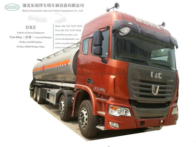 C&C Aluminum Alloy Fuel Tanker Cimc Truck (U Platform 8X4 Oil Diesel Carrying truck)