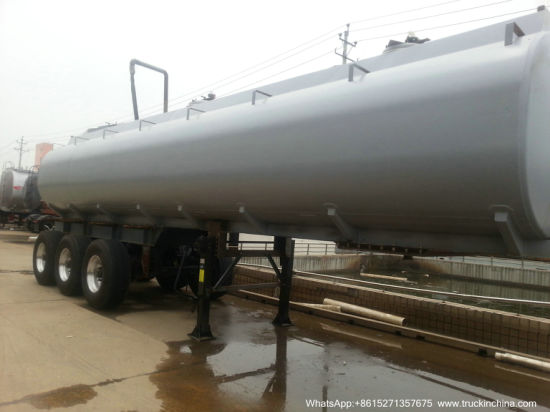 30t 3 Axles Hf Acid Tanker Trailer (Steel Tank Lined PE Hydrofluoric Acid, Hydrochloride Acid, Pickling Waste Water, Pickling Liquid 8000USG -10000USG)
