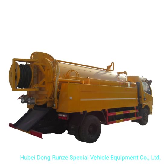 High Pressure Jetting Combined Sewer Truck 3cbm Vacuum Sewage Tank 1cbm Jetting Water Tank Rhd or LHD 4X4 - 4X2