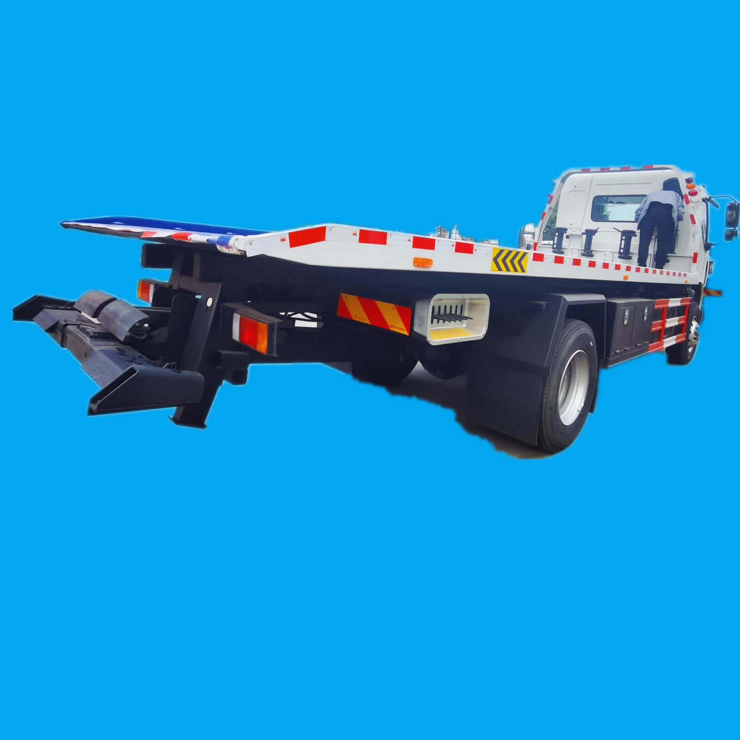 Chenglong Tilt Tray Flatbed Recovery Truck (Flat Slide Bed) 8Ton Hydraulic Winch Towing 15000kg