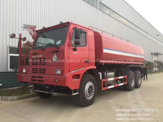 HOWO 6X4 Water Tank Pumper Truck 20000L Water Fire Sprinkler Truck 371HP 20t