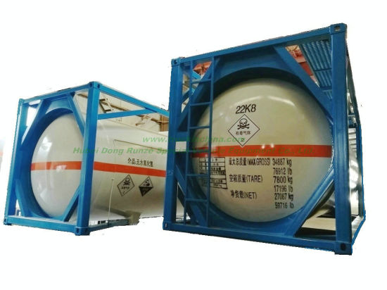ISO Liquid Chlorine Ahf Tank Containers 20FT 21670 Liters (27Ton) Class 8 Cl2 Un1791 Hydro Test Pressure 1.95MPa