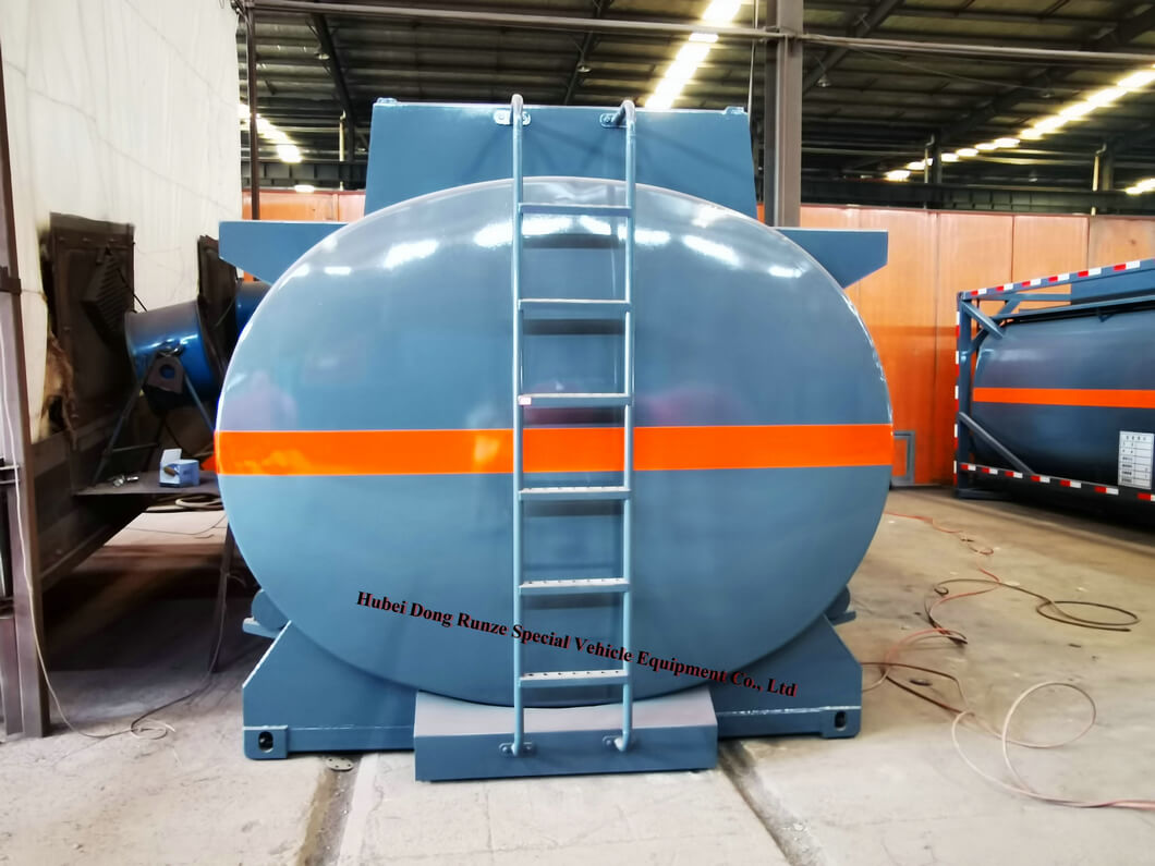  Corrosive Hydrochloric Acid Chemical Liquid Transport Container Trailer Mounted LDPE Liner Steel Tank 25kl Q235 Steel Lining PE 