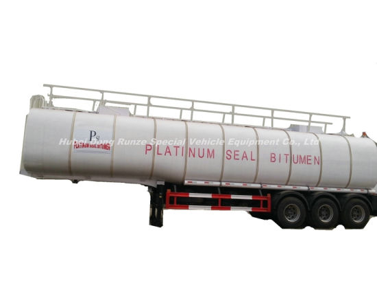 Hot Liquid Asphalt Tanker Trailer Truck 50, 000 Liters with Two Burner Heater Insulation Layer for Transport Bitumen, Liquid Asphalt, Coal Tar Oil, Crude Oil