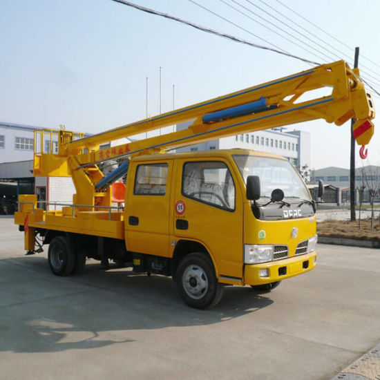 Dongfeng 16m Telescopic Aerial Platform Truck Fully Hydraulically Operate 3 Boom Option 4X2.4X4 LHD. Rhd