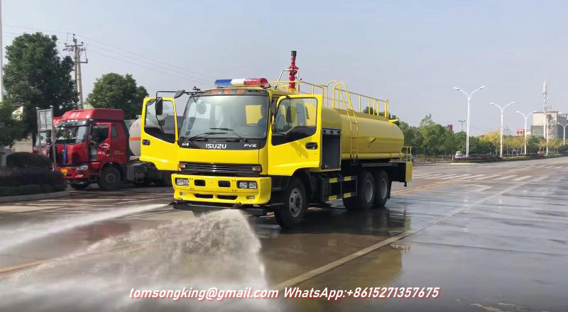 ISUZU 6x4 Water Bowser Truck with Fire Engine Pump