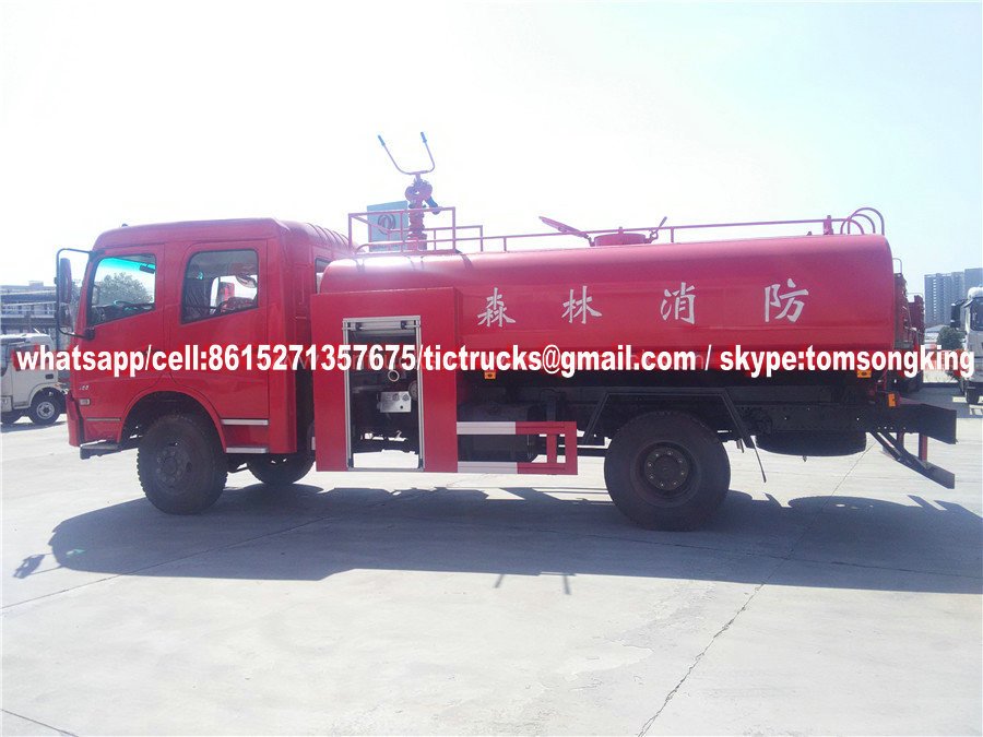  4x4 AWD Off Road Water tanker Truck With Fire pump Euro 3-6