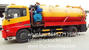 King Run high pressure vacuum tanker truck septik tank truck 10800L,11790L Euro 5 Cummins Engine