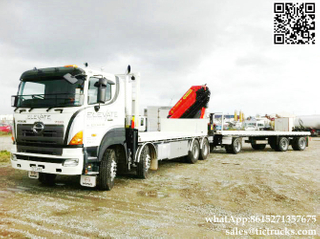 HINO 700 8x4 Truck Mounted Crane Palfinger Cranes 30T.m