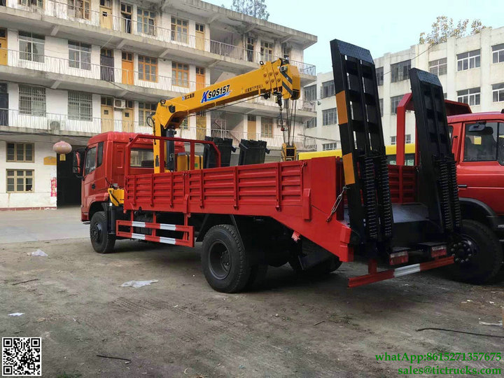 DRZ 4x2 Chufeng Lorry Truck Mounted Crane 6T Telescopic Boom Hydraulic Ladder