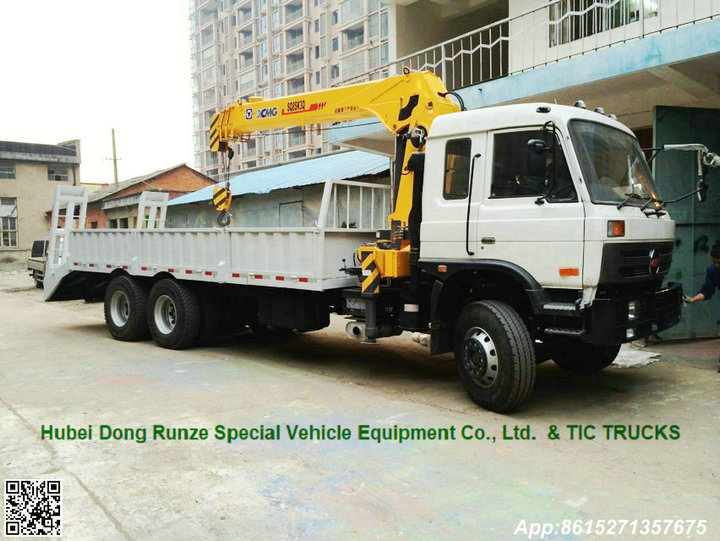 DRZ Lorry Truck with Telescopic Boom Crane And Hydraulic Ladder for Loading Excavator