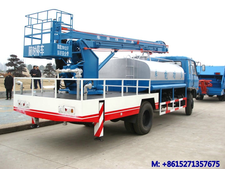 DTA 145 Multi-fonction Water Tank Truck with Aerial Platform Height 14m