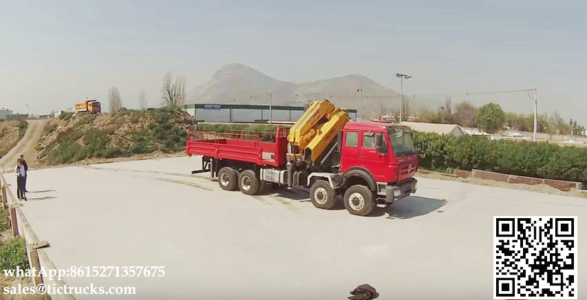Beiben 8x8 Off Road Truck Loading Crane Mounted 25T XCMG