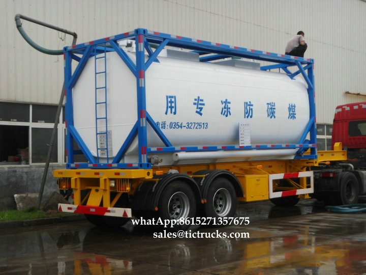 Portable iso Tank Container 20000L-24000L Solvents, antifreeze Ethylene glycol