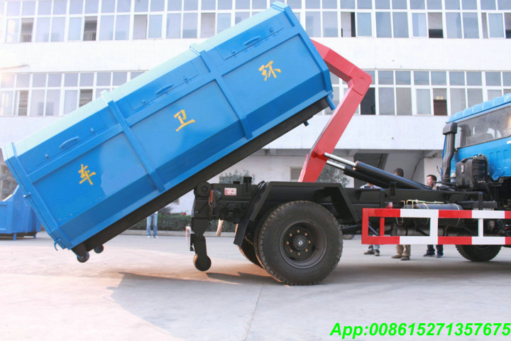 Hook lift truck with 8~10M3 Garbage Bin LHD /RHD
