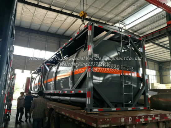 20FT ISO Hydrochloric Acid Tank Container 21cbm (21000 Liters Steel Lined LLDPE) for Vietnam Chemical Factory Acid Trailer Transportation