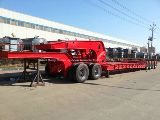 200ton Hydraulic Detachable Gooseneck Lowbed Trailer 6 Axles Front Loading with Removable Dolly Trailer with Detachable Gooseneck