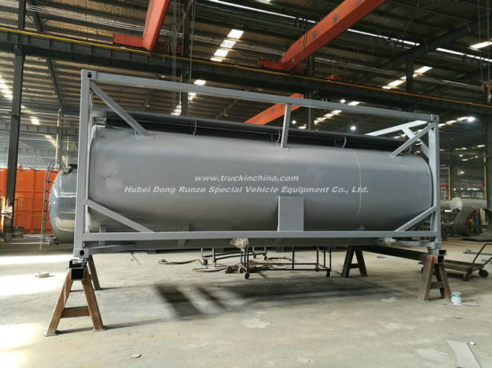 20FT ISO Tank Container 18 -21CBM HCl (max 35%), NaOH (max 50%), NaCLO (max 10%), PAC (max 17%),H2SO4(60%,98%) ,HF ( 48%),H3PO4 (10%-85%),NH3. H2O,H2O2 (30%)etc