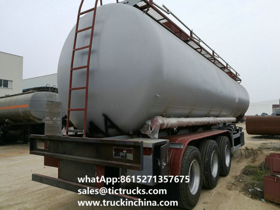 Stainless Steel Tank Trailer 45kl, 48, 000L for Diesel, Oil, Gasoline, Kerosene Transport with 3 Axles