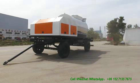 Asphalt Distributor Trailer Truck with Bitumen Spraying Nozzles (Asphalt Tank Dolly Trailers Full Insulated 1000L -4000L, Spray Bitumen 2 -5 meters)