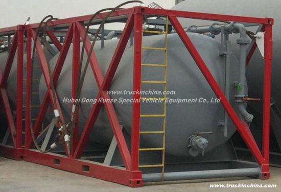 Customized Isotank 30FT Chemline Lined Tank for HCl, Naoh, Naclo, PAC, H2so4, Hf, H3po4, Nh3. H2O, H2O2 Solution