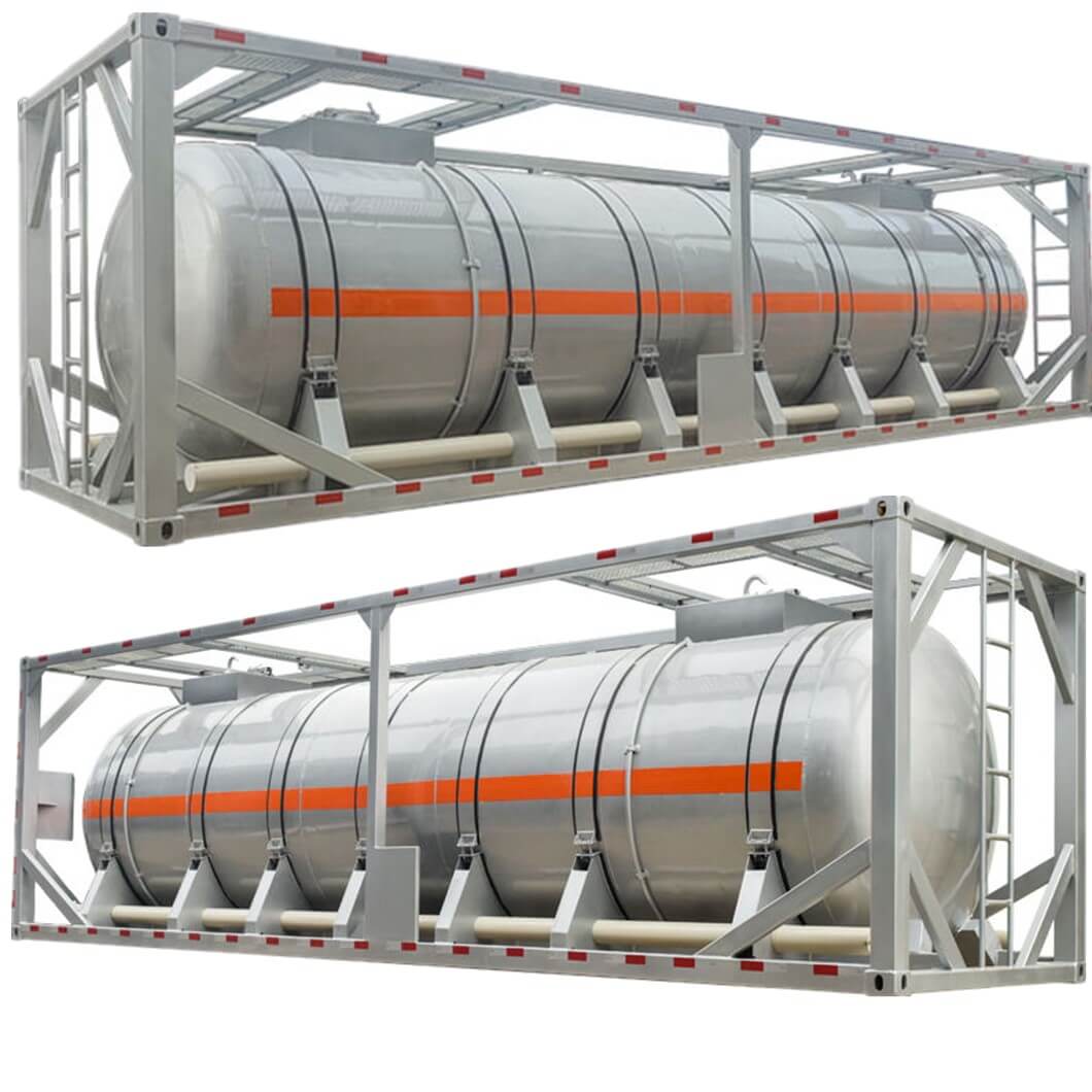 30FT Nitric Acid Above 70% HNO3 Storage Transport Tank Container ( Pure Aluminium Tank 22CBM)