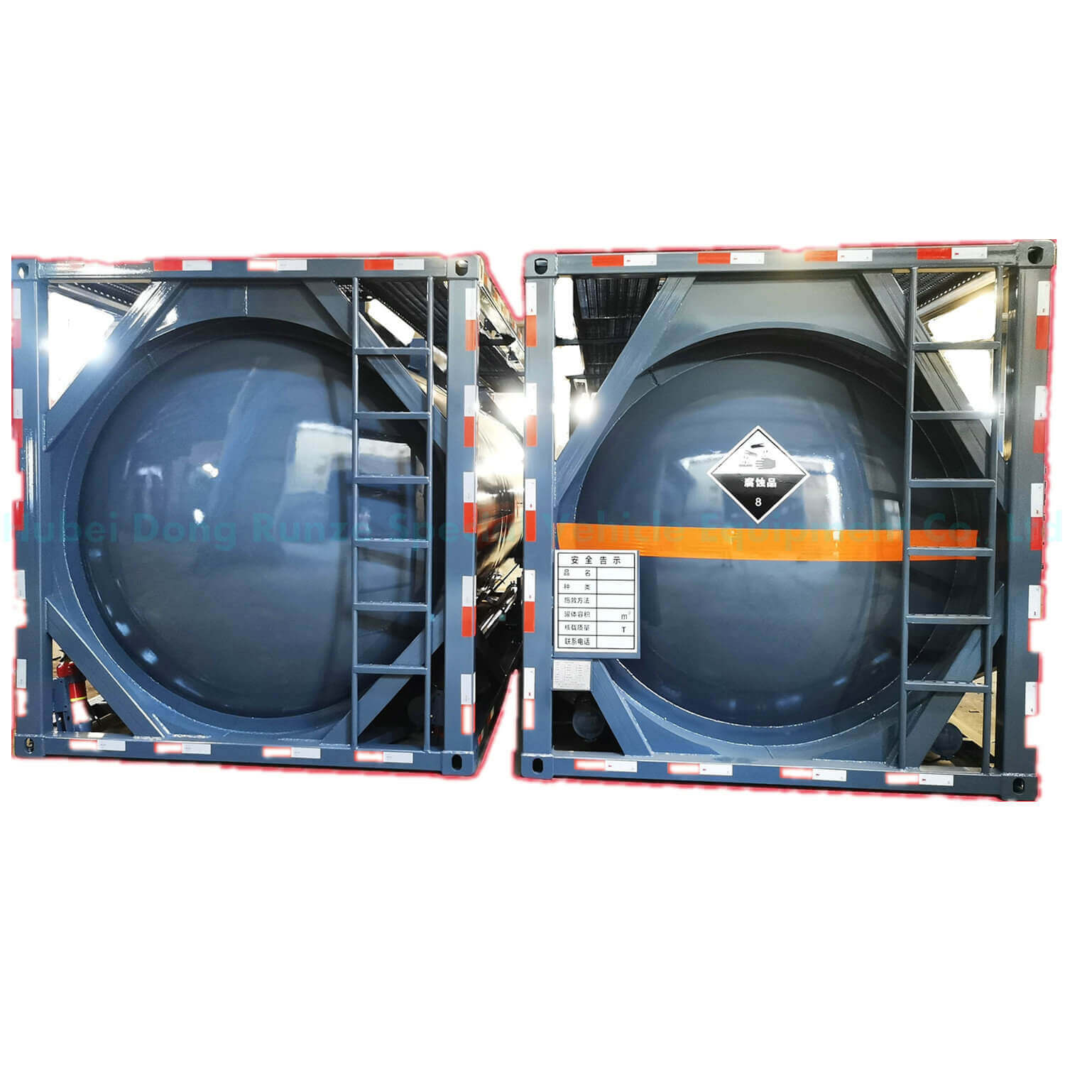 20FT Stainless Steel Hydrofluoric Acid Nitric Acid Isotanks Container 20KL MAWP 4.8Bar