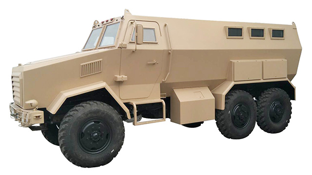 Dong Run Bulletproof Armoured 6×6 Off Road Armoured Troops Carrier Truck 3 + 12 Crew