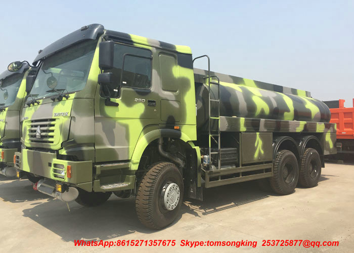 HOWO Military 6X6 Fuel Tanker Truck for Amy Fuel Servicing 18-25CBM