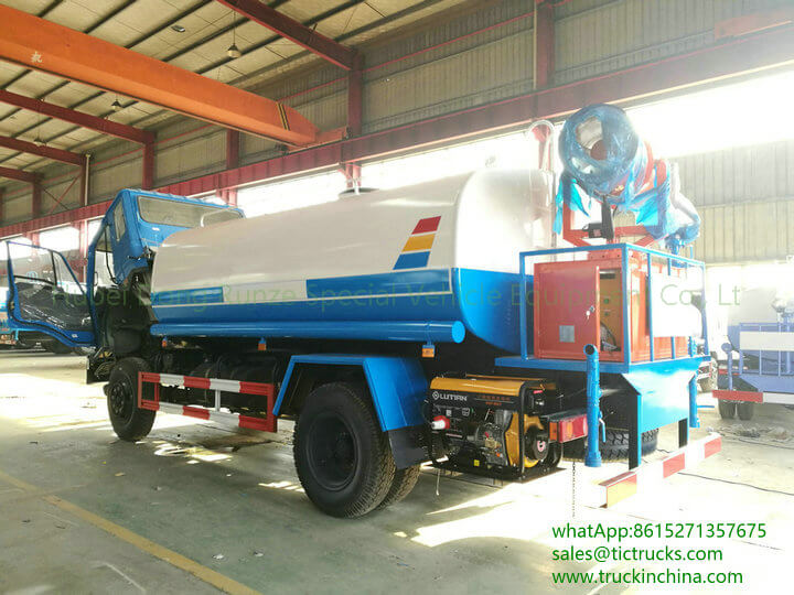 6000L-9000L fine water mist dust control truck with fog cannon