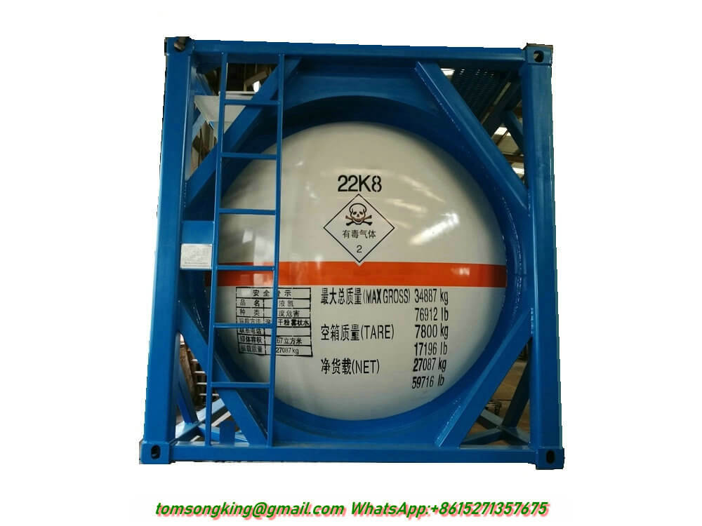 Wholesale 20FT ISO Liquid chlorine Tank Containers 21,670 Liters（CL2