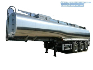 Stainless Steel Tanker Semi Trailer for Ammonium Nitrate, Hot Liquid Sulfur Transport Solution 
