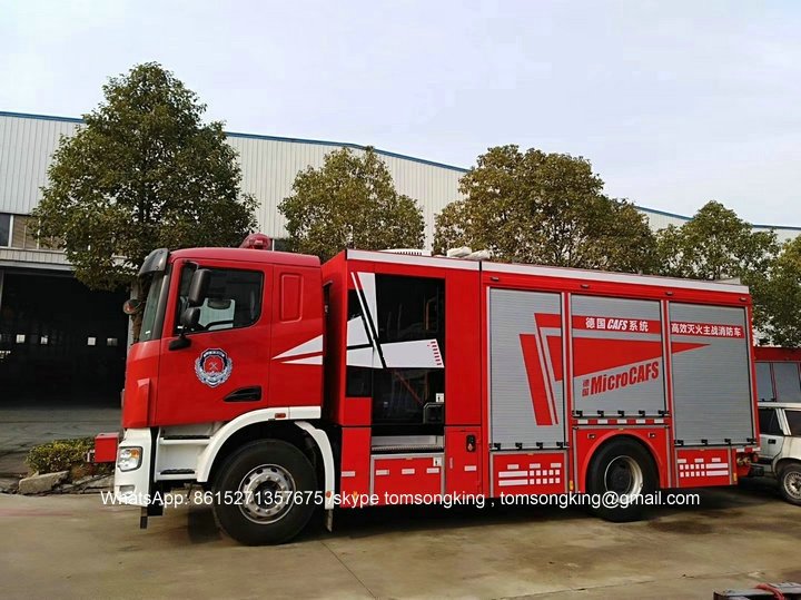 C - C Foam Fire Pump Truck With CAFS System Compressed Air Foam
